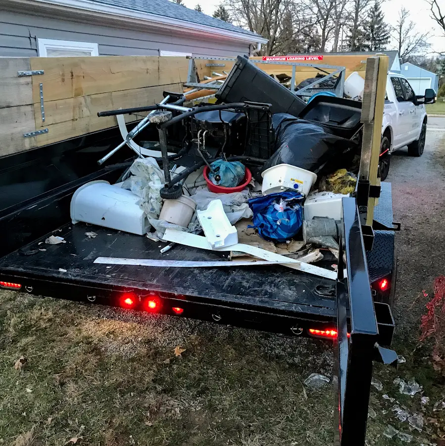 Roll-off dumpster delivered to a residential driveway in Skaneateles