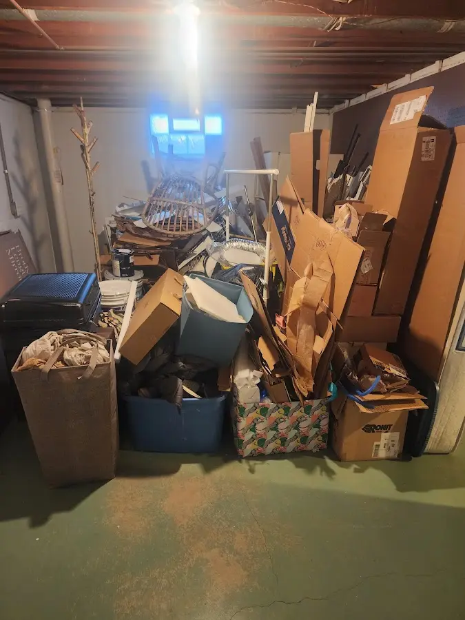 Roll-off dumpster container at job site for 8 Yard Dumpster Rental in Skaneateles